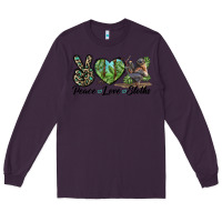 Plum Peace Love Sloths Long Sleeve Tee - LillyAllenDesigns