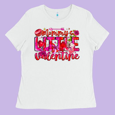 Mommy's Little Valentine Ladies Tee Designed By Cowhidedigitalart