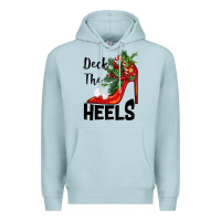 Blue Mist deck the heels Christmas Premium Hoodie - BarkalooDesign