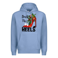 Colony Blue deck the heels Christmas Premium Hoodie - BarkalooDesign