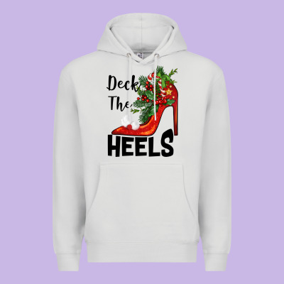 Deck The Heels Christmas Premium Hoodie Designed By Barkaloodesign