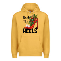 Mustard deck the heels Christmas Premium Hoodie - BarkalooDesign