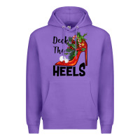 Purple deck the heels Christmas Premium Hoodie - BarkalooDesign