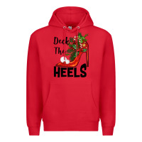 Red deck the heels Christmas Premium Hoodie - BarkalooDesign