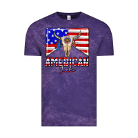 Cloud Purple American junkie Vintage Tee - CowhideDigitalArt