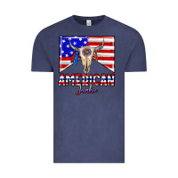 Vintage Denim American junkie Vintage Tee - CowhideDigitalArt