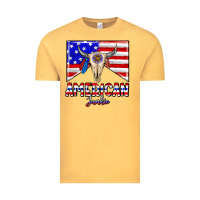 Vintage Mustard American junkie Vintage Tee - CowhideDigitalArt