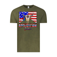 Vintage Olive American junkie Vintage Tee - CowhideDigitalArt