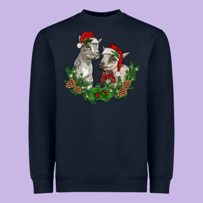 Christmas Baby Goats Heavyweight Sweatshirt Designed By Ranaportraitstore