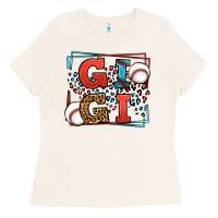 Baseball Gigi Leopard Frame Ladies Tee | Teevron