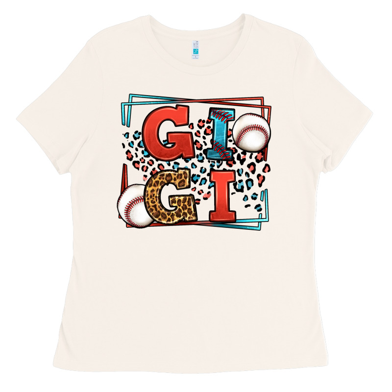 Baseball Gigi Leopard Frame Ladies Tee by LillyAllenDesigns | Teevron