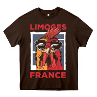 Chocolate Brown limoges t  shirt limoges france gallic rooster t  shirt Heavy Core Tee - linhVisuals