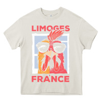 Cream limoges t  shirt limoges france gallic rooster t  shirt Heavy Core Tee - linhVisuals