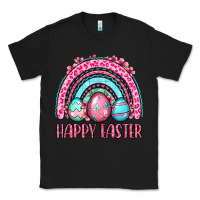 Black Happy Easter eggs rainbow Classic Tee - OliviaCreatesArt