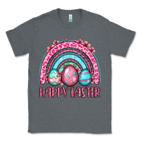 Charcoal Heather Happy Easter eggs rainbow Classic Tee - OliviaCreatesArt