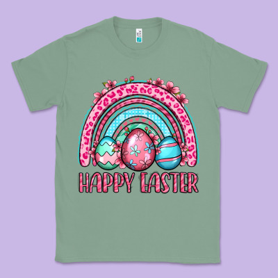 Happy Easter Eggs Rainbow Classic Tee Designed By Oliviacreatesart
