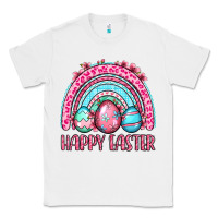 White Happy Easter eggs rainbow Classic Tee - OliviaCreatesArt