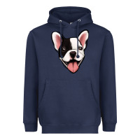 Navy French Bulldog Heavyweight Hoodie - Jasminsmagicworld