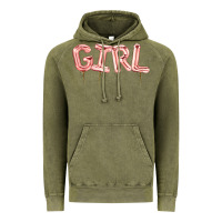 Vintage Olive Girl balloon Vintage Hoodie - Artiststas