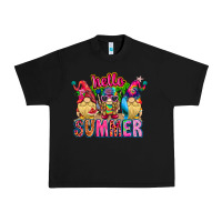 Black Hello summer Gnome Urban Heavy Tee - CowhideDigitalArt