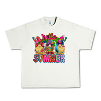 Pistachio Hello summer Gnome Urban Heavy Tee - CowhideDigitalArt