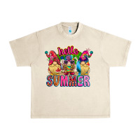 Sandshell Hello summer Gnome Urban Heavy Tee - CowhideDigitalArt
