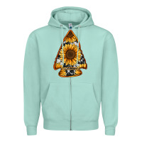 Seafoam sunflower arrowhead Zipper Hoodie - Jasminsmagicworld