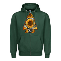 Sports Green sunflower arrowhead Zipper Hoodie - Jasminsmagicworld