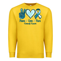 Lemon Peace Love Cure Cervical Cancer Premium Sweatshirt - Jasminsmagicworld