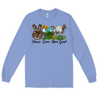 Colony Blue peace love boer goat Long Sleeve Tee - LillyAllenDesigns