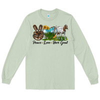 Matcha peace love boer goat Long Sleeve Tee - LillyAllenDesigns
