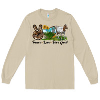 Mushroom peace love boer goat Long Sleeve Tee - LillyAllenDesigns