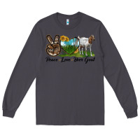 Smoke peace love boer goat Long Sleeve Tee - LillyAllenDesigns