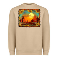 Mushroom western desert sunset background Heavyweight Sweatshirt - RanaPortraitStore