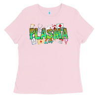 Bubblegum Pink plasma lab Ladies Tee - CowhideDigitalArt