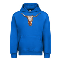 Cobalt longhorn cow head Urban Hoodie - RanaPortraitStore