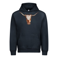 Navy longhorn cow head Urban Hoodie - RanaPortraitStore