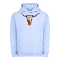 Pigment Grape Ice longhorn cow head Urban Hoodie - RanaPortraitStore