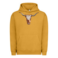 Pigment Peanut Butter longhorn cow head Urban Hoodie - RanaPortraitStore