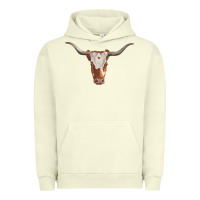 Pigment Pistachio longhorn cow head Urban Hoodie - RanaPortraitStore
