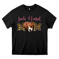 Black Jack Russel Mom Heavy Core Tee - Jasminsmagicworld