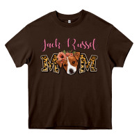 Chocolate Brown Jack Russel Mom Heavy Core Tee - Jasminsmagicworld