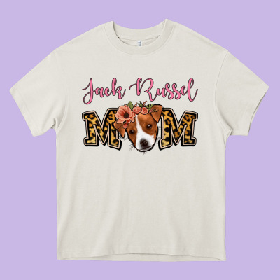 Jack Russel Mom Heavy Core Tee Designed By Jasminsmagicworld
