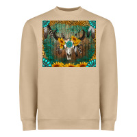 Mushroom boho bullskull Heavyweight Sweatshirt - RanaPortraitStore