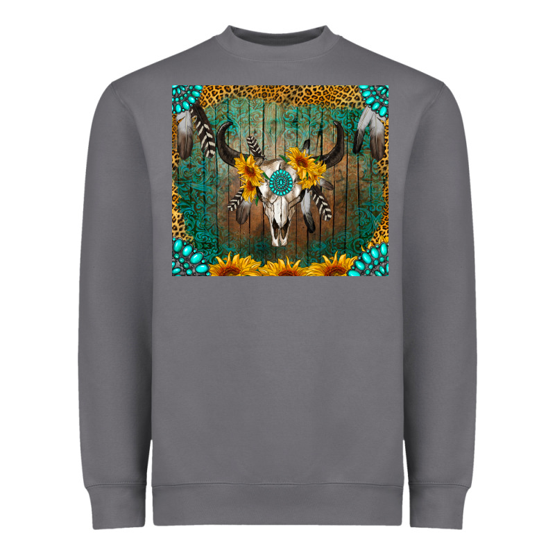 Boho Bullskull Heavyweight Sweatshirt by RanaPortraitStore | Teevron