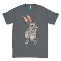 Charcoal Heather Easter bunny Classic Tee - OliviaCreatesArt