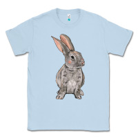 Dusty Blue Easter bunny Classic Tee - OliviaCreatesArt