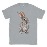 Heather Grey Easter bunny Classic Tee - OliviaCreatesArt