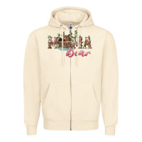 Sandshell mama bear with daisy Zipper Hoodie - RanaPortraitStore