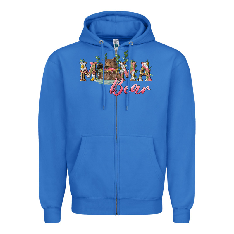 Mama Bear With Daisy Zipper Hoodie by RanaPortraitStore | Teevron